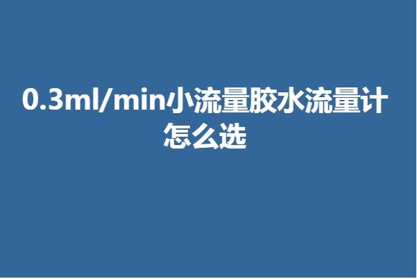 0.3ml/min小流量膠水流量計(jì)怎么選